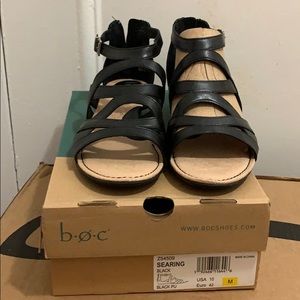 BOC Black gladiator sandals new in box